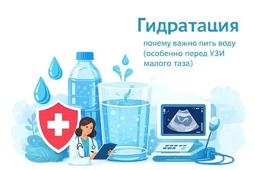 Гидратация - почему важно пить воду (особенно перед УЗИ малого таза)